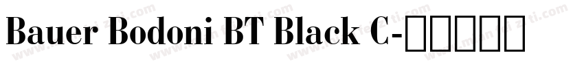 Bauer Bodoni BT Black C字体转换